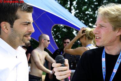 Talk in der Artist Area mit dem Lokalmatador