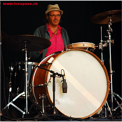 Bleibt sonst fototechnisch meist auf der Strecke - der Drummer