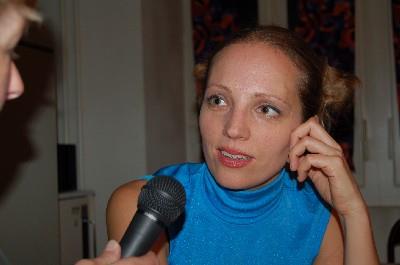 Gabriela im Talk mit Sandy
