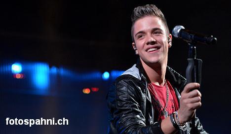 Luca Hänni am Konzert am 9. Oktober in Uetendorf
