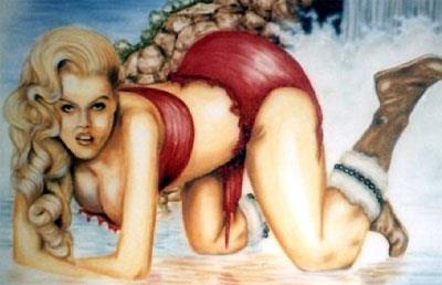 Anna Nicole Smith in Oel - wuuääh! Airbrush: Kaaben.dk