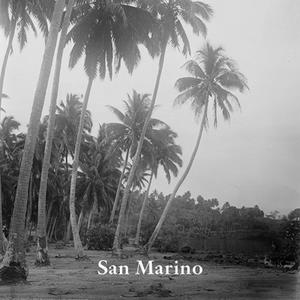 Palmen in Schwarzweiss auf dem Cover von San Marino