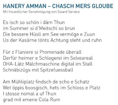 Hanery Amman's Widmung an Thunes